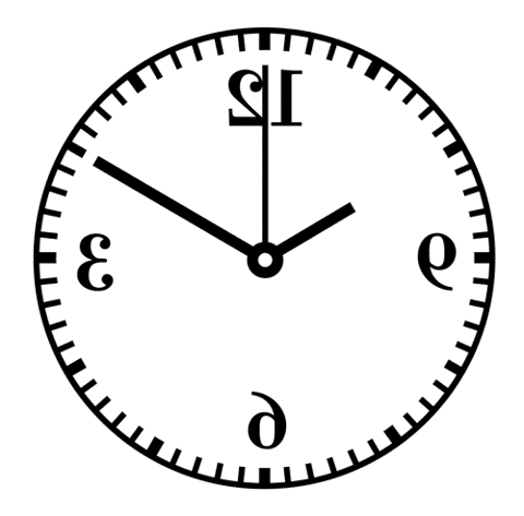 backwards clock